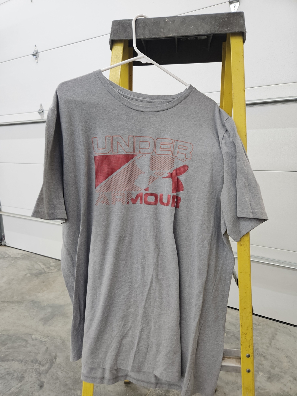 Under Armour Gray Short Sleeve Tee with Red Logo